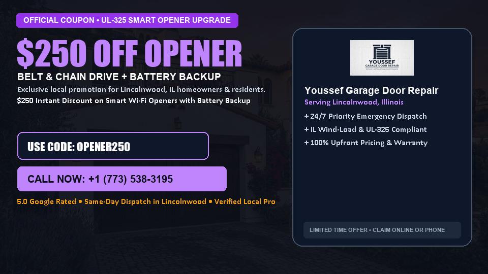 $250 OFF Smart Wi-Fi Garage Door Opener Installation in Lincolnwood, IL - Youssef Garage Door Repair